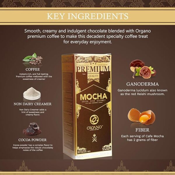 ORGANO Gourmet Cafe Mocha (15 sachets) - Image 5