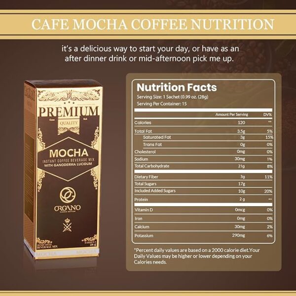 ORGANO Gourmet Cafe Mocha (15 sachets) - Image 6